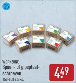 ALDI Workzone Spaan of gipsplaat schroeven aanbieding