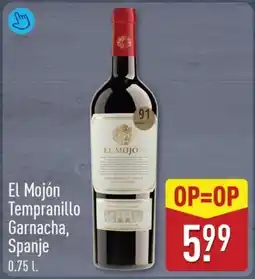 ALDI El Mojón Tempranillo Garnacha, Spanje aanbieding