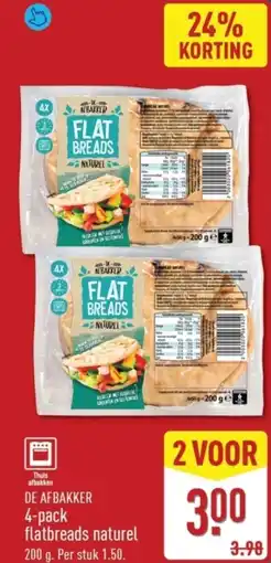 ALDI De Afbakker Flatbreads Naturel aanbieding