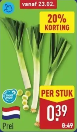 ALDI Prei aanbieding