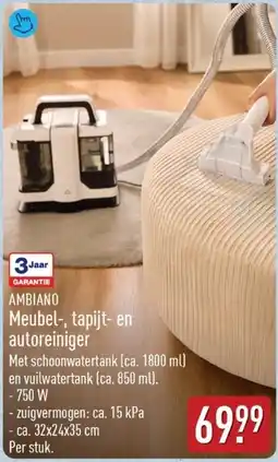 ALDI Ambiano Meubel, tapijt en autoreiniger aanbieding