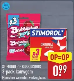 ALDI Stimorol of bubblicious 3 pack kauwgom aanbieding
