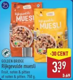ALDI Golden bridge Rijkgevulde muesli aanbieding