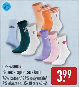 ALDI Up2fashion 3 pack sportsokken aanbieding