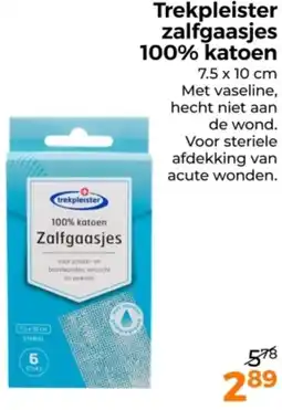 Trekpleister Trekpleister zalfgaasjes 100% katoen aanbieding