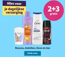 Plein.nl Rexona, Andrélon, Dove en Axe aanbieding