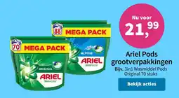 Plein.nl Ariel Pods grootverpakkingen aanbieding