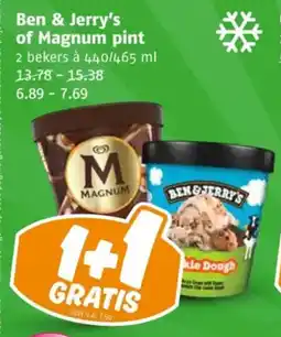 Poiesz Ben & jerry's of magnum pint aanbieding