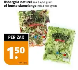 Poiesz IJsbergsla naturel of bonte slamelange aanbieding
