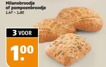 Poiesz Milanobroodje of pompoenbroodje aanbieding
