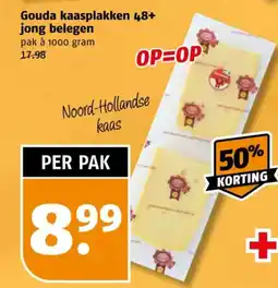 Poiesz Gouda kaasplakken 48+ jong belegen aanbieding