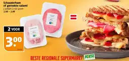 Poiesz Schouderham of gerookte salami aanbieding