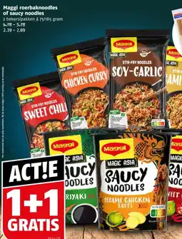 Poiesz Maggi roerbaknoodles of saucy noodles aanbieding