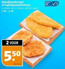 Poiesz Kabeljauwburger of kabeljauwschnitzel aanbieding