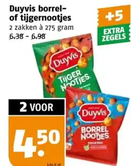 Poiesz Duyvis borrel- of tijgernootjes aanbieding