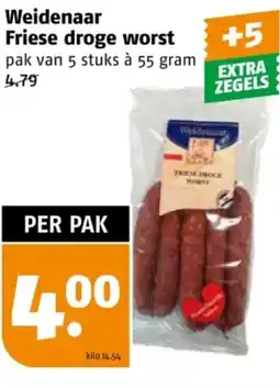 Poiesz Weidenaar Friese droge worst aanbieding