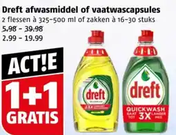 Poiesz Dreft afwasmiddel of vaatwascapsules aanbieding