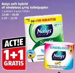 Poiesz Nalys soft hybrid of eindeloos 4=15 toiletpapier aanbieding