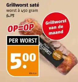 Poiesz Grillworst saté aanbieding