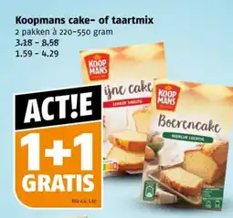 Poiesz Koopmans cake- of taartmix aanbieding