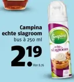 Poiesz Campina echte slagroom aanbieding
