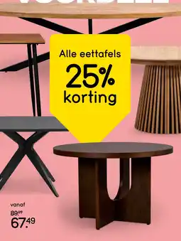Leen Bakker Alle eettafels aanbieding