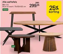 Leen Bakker Alle eettafels aanbieding