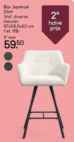 Leen Bakker Bijv. barkruk Clint aanbieding