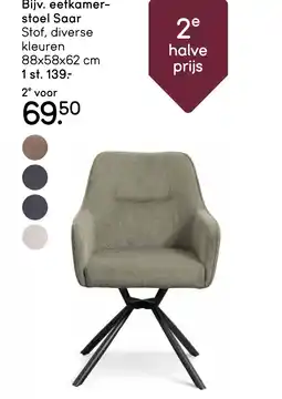 Leen Bakker Bijv. eetkamer- stoel Saar aanbieding