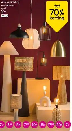 Leen Bakker Alle verlichting met sticker aanbieding