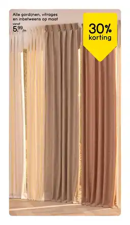 Leen Bakker Alle gordijnen, vitrages en inbetweens aanbieding