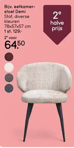 Leen Bakker Bijv. eetkamer- stoel Demi aanbieding
