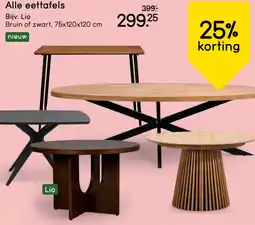 Leen Bakker Alle eettafels aanbieding