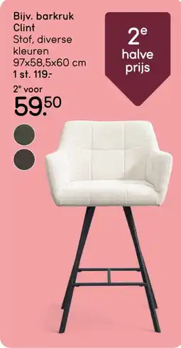 Leen Bakker Bijv. barkruk Clint aanbieding