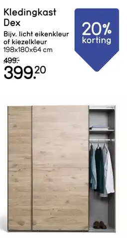 Leen Bakker Kledingkast Dex aanbieding