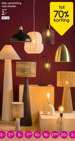 Leen Bakker Alle verlichting met sticker aanbieding