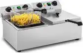 Bol.com Royal Catering Elektro-Friteuse - 2 x 10 Liter - Timer - 230 V aanbieding