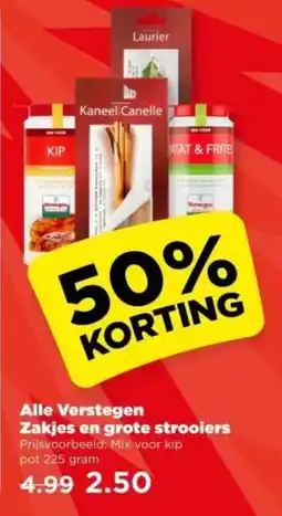 PLUS Alle Verstegen Zakjes en grote strooiers aanbieding