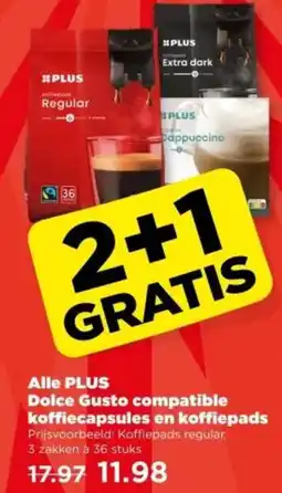 PLUS Alle PLUS Dolce Gusto compatible koffiecapsules en koffiepads aanbieding