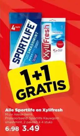 PLUS Alle Sportlife en Xylifresh aanbieding