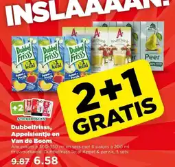 PLUS Dubbelfrisss, Appelsientje en Van de Boom aanbieding