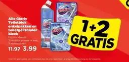 PLUS Alle Glorix Toiletblok enkelpakken en toiletgel zonder Toiletrein aanbieding