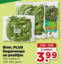 PLUS Bimi, PLUS Sugarsnaps en peultjes aanbieding