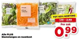 PLUS Alle PLUS Slamelanges en rauwkost aanbieding