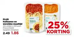 PLUS PLUS Italiaanse en wereldse maaltijd aanbieding