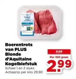 PLUS Boerentrots van PLUS Blonde d'Aquitaine Kogelbiefstuk aanbieding