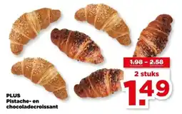 PLUS PLUS Pistache en chocoladecroissant aanbieding
