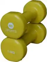 Bol.com RS Sports Dumbells - 2 x 15 kg - Vinyl - Geel aanbieding