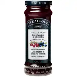 PLUS St.Dalfour Vruchtenspread cranberries blauwe bes aanbieding