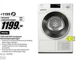 MediaMarkt Miele TWD 640 WP EcoSpeed Warmtepompdroger aanbieding